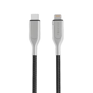 Forever Core Ultranopea MFI PD USB Type-C / Lightning, 2,4A lataus- ja synkronointikaapeli 1,5m, musta