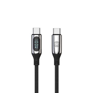 Forever USB-C kaapeli LCD näytöllä - 1m 100W