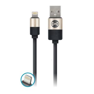 Forever Modern USB Lightning lataus- ja synkronointikaapeli 2A, musta