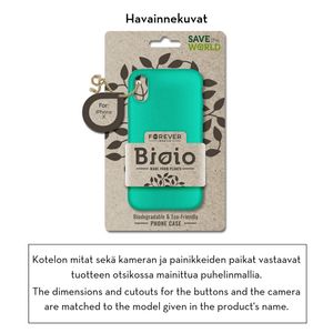 Forever Bioio 100% biohajoava suojakotelo iPhone XR - mintunvihreä