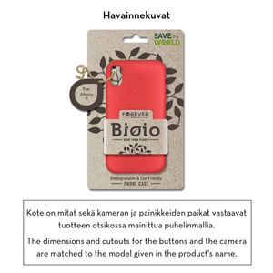 Forever Bioio 100% biohajoava suojakotelo iPhone XR - punainen