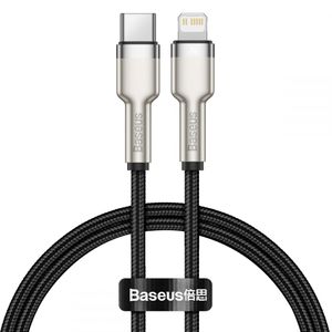 Baseus Cafule Metal USB-C -  USB Lightning kaapeli 25cm 2.4A - musta