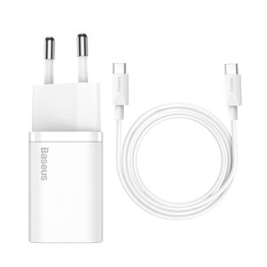 Baseus pikalaturi Super Si PD 25W 1x USB- C + USB-C - USB-C kaapeli