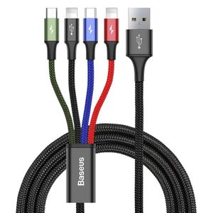 Baseus Fast 4in1 Kaapeli USB - 2 x Lightning + USB-C + microUSB 1,2 m 3,5A