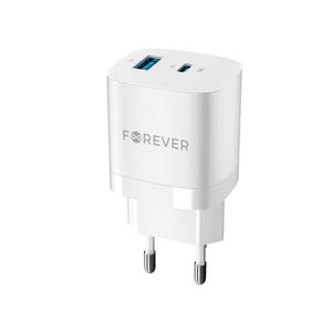 Forever TC-05 GaN PD QC pikalaturi 1 x USB-C + 1 x USB 33W