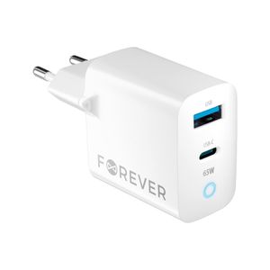 Forever TC-06-65AC PD QC laturi 1x USB-C 1x USB 65W