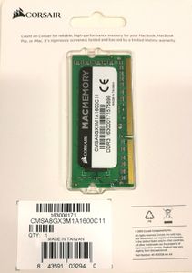 CORSAIR DDR3 1333MHz 8GB 1x8gb SODIMM Apple Qualified