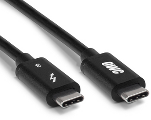 OWC Thunderbolt 3 (40Gb/s) USB-C kaapeli 100W 2m - Musta