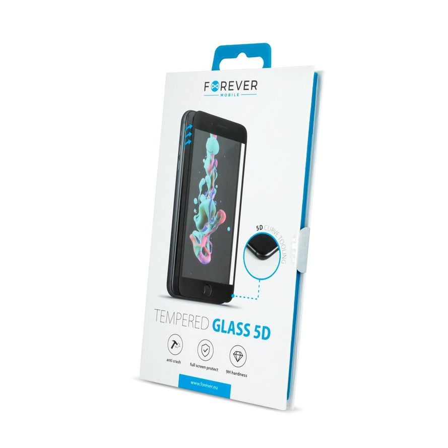 Forever 5D Iskunkestävä Panssarilasi iPhone 13 Pro Max - musta