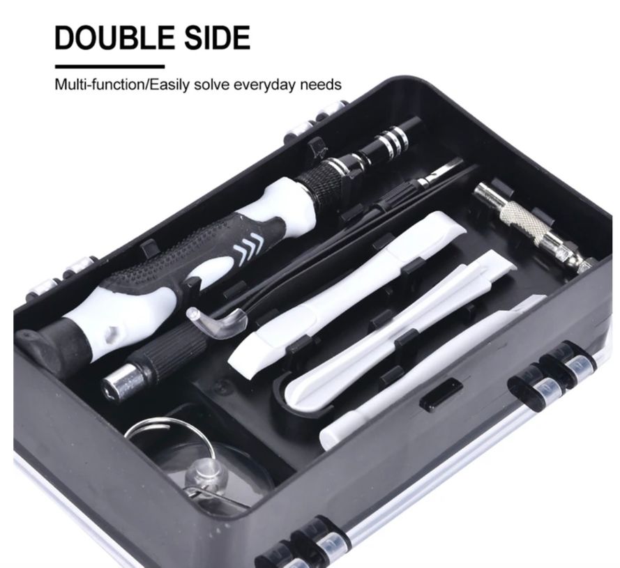 122-osainen työkalusarja – Torx, Phillips, Tri-Wing ja erikoiskärjet