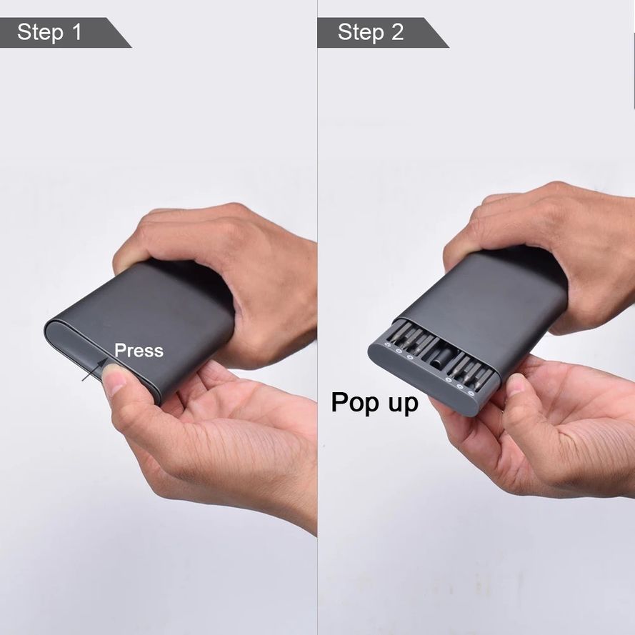 24-osainen ammattitason ruuvikärkisarja – tarkkuus- ja huoltotyöhön