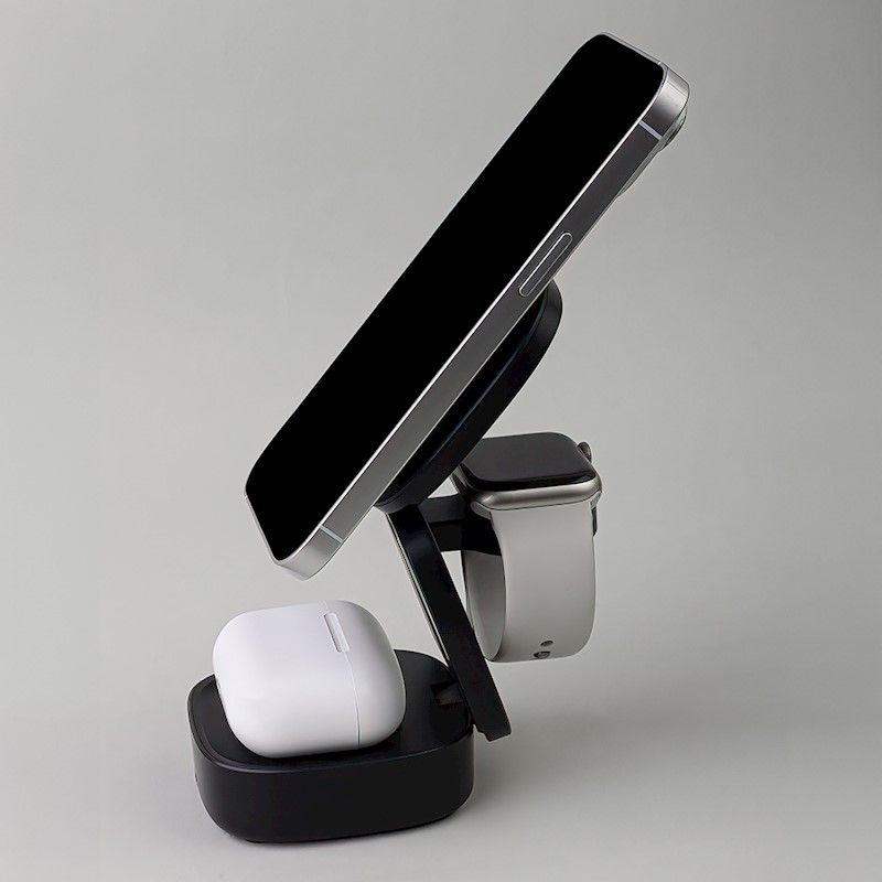 Maxlife MXWC-06 magneettinen laturi 15W musta 3-in-1