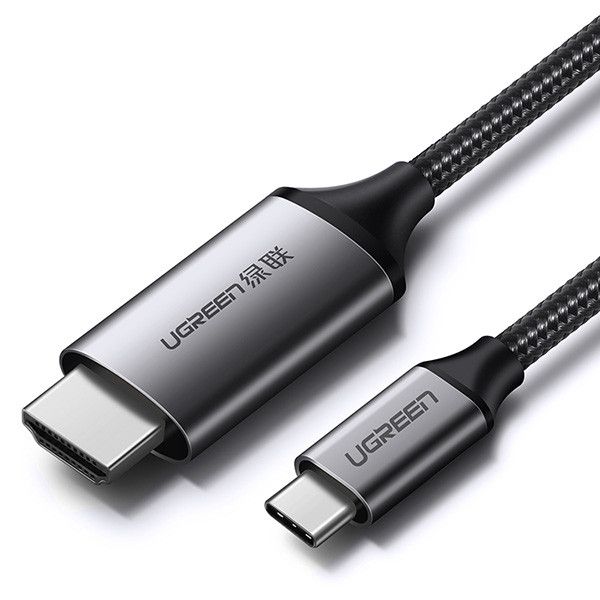 Ugreen USB-C HDMI uros - uros kaapeli, 1.5m - Musta harmaa