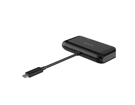 Romoss USB-A 3.0/F, Ethernet, VGA & USB-C Multiadapteri - musta 