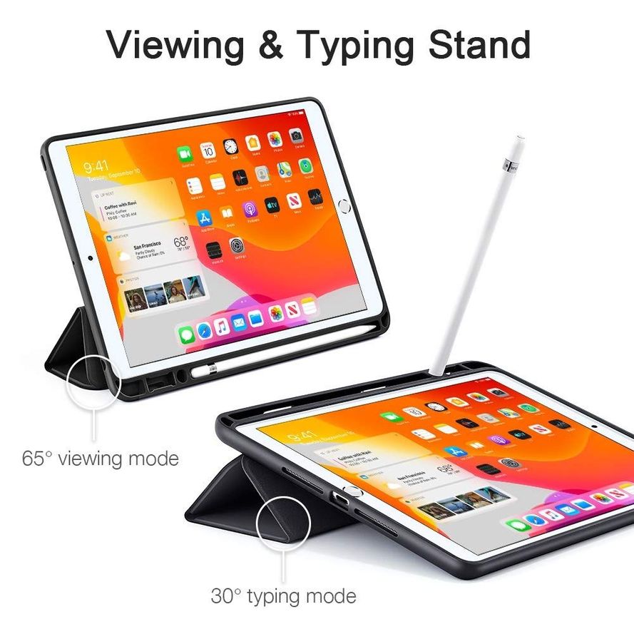 ESR Rebound Pencil Series iPad 10.2" 2019 / 2020 / 2021 Suojakotelo musta