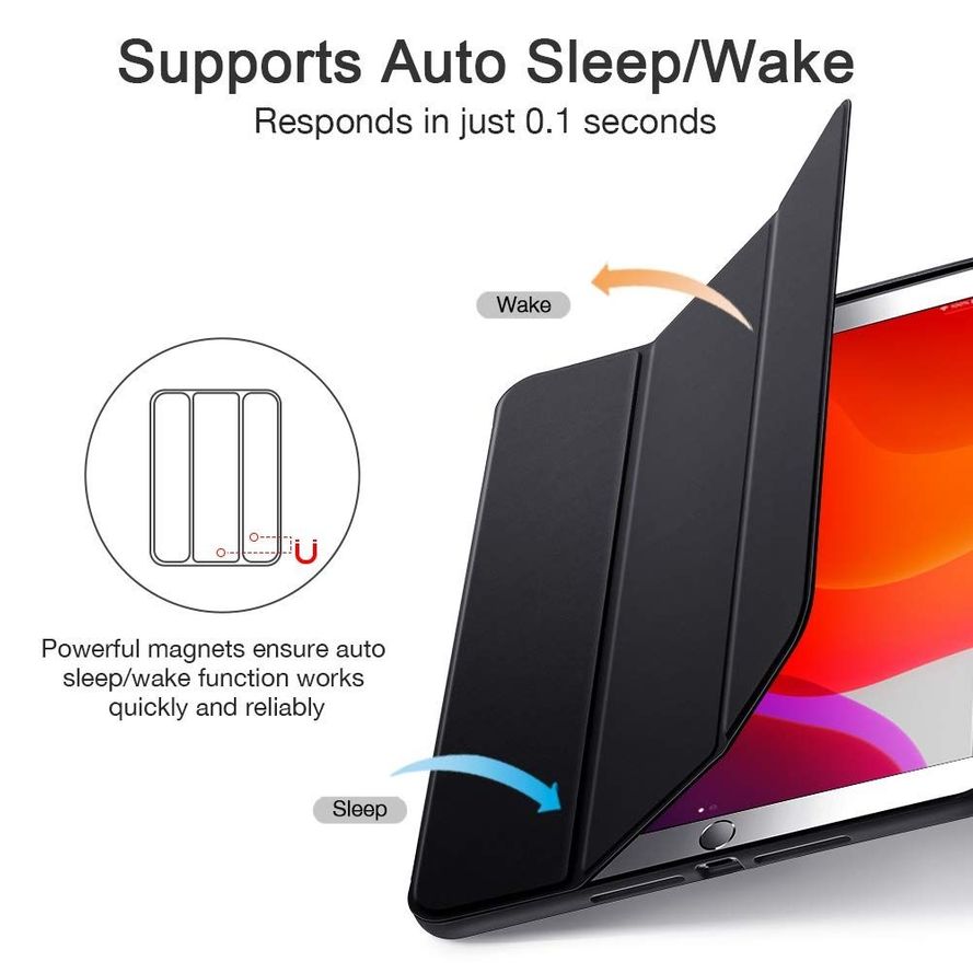 ESR Rebound Pencil Series iPad 10.2" 2019 / 2020 / 2021 Suojakotelo musta