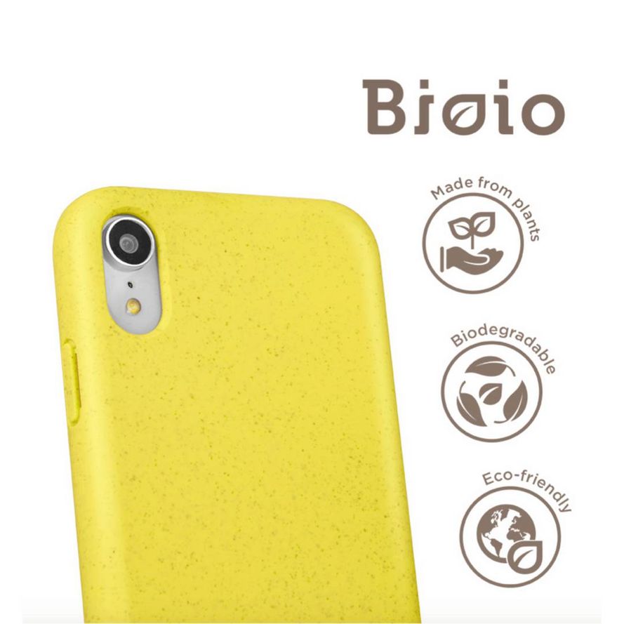Forever Bioio 100% biohajoava suojakotelo iPhone Xs Max - keltainen