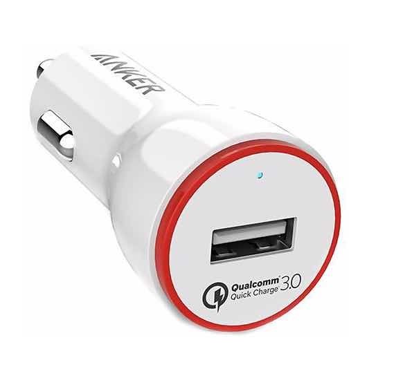 Anker PowerPort+ 1 USB autolaturi, valkoinen