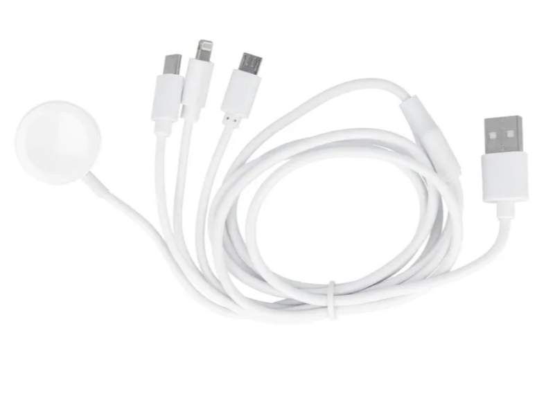 Apple Watch Magneettinen 4in1 Latauskaapeli- Lightning - Mikro USB - USB C - C3183