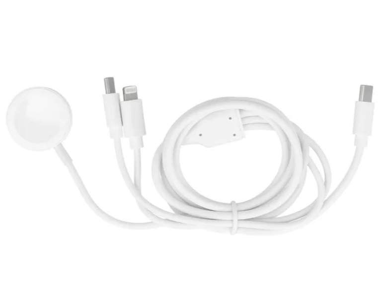 Apple Watch 3in1 Magneettinen Latauskaapeli Lightning + USB-C - USB-C - C3169