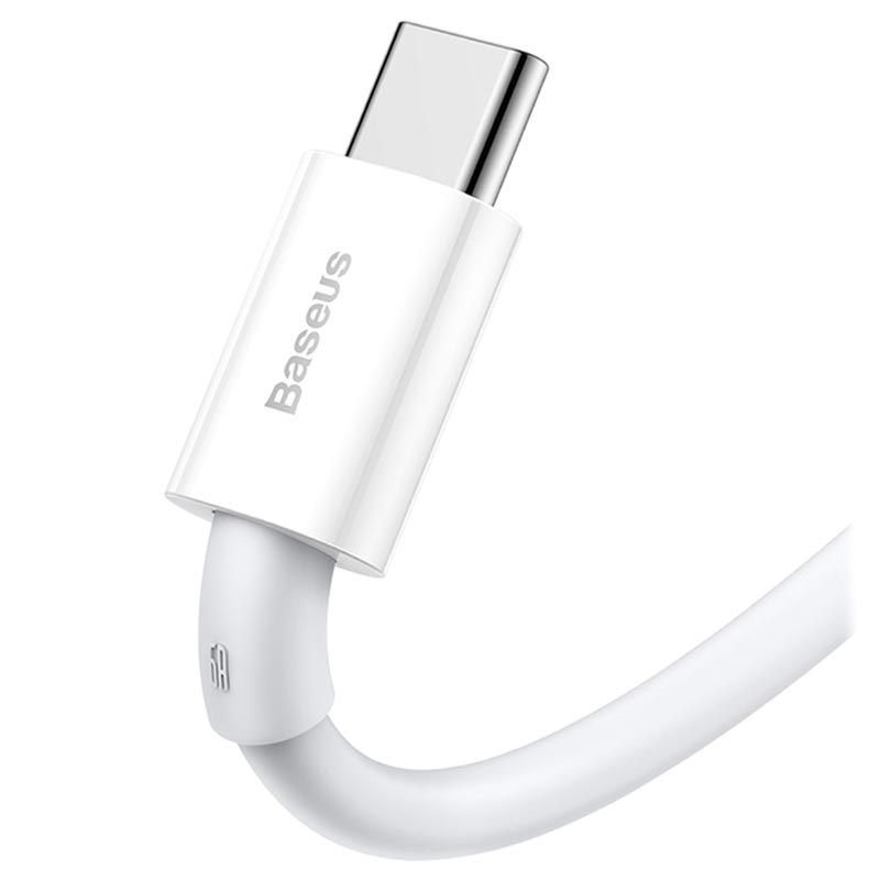 Baseus Superior Series Fast Charge USB-C Data ja latauskaapeli, 66W, 2m - Valkoinen
