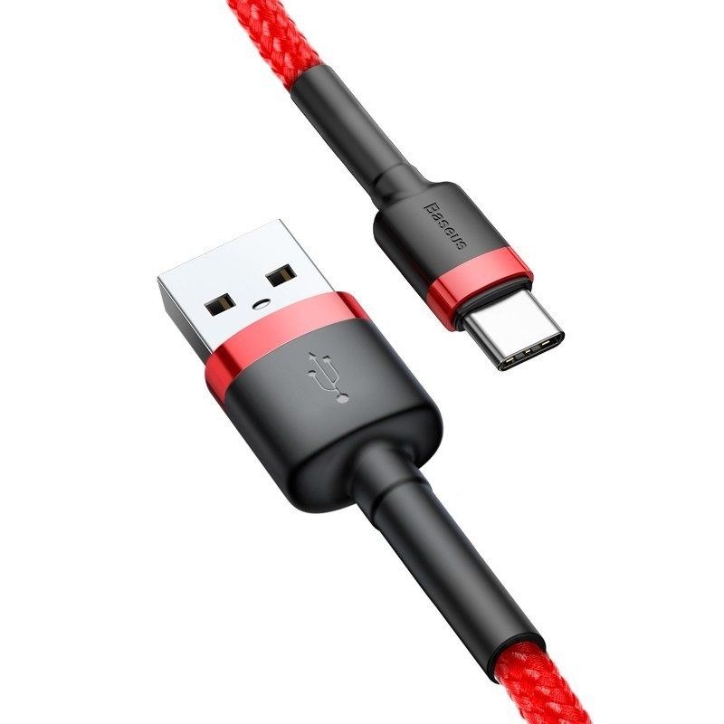 Baseus Cafule USB-C kaapeli 1m 3A - punainen