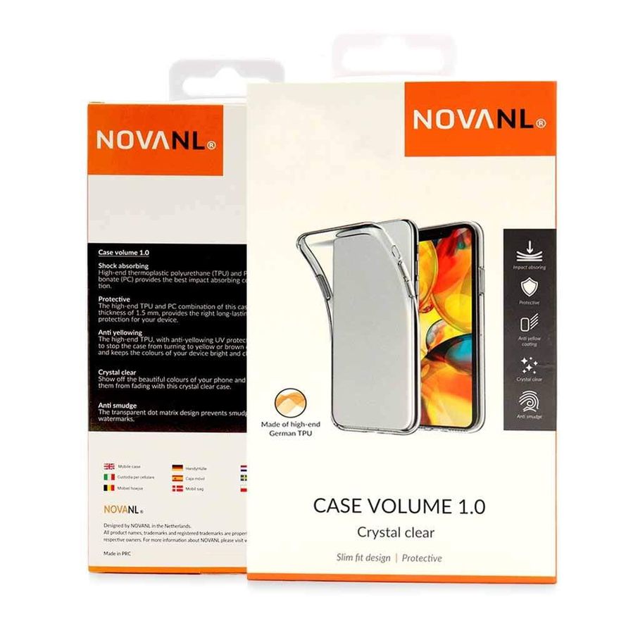 NovaNL TPU Volume 1.0 suojakotelo Apple iPhone X / iPhone XS - läpinäkyvä