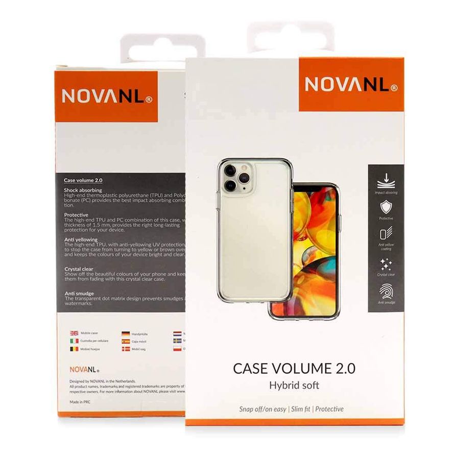 NovaNL TPU Volume 2.0 suojakotelo Apple iPhone X / iPhone XS - läpinäkyvä