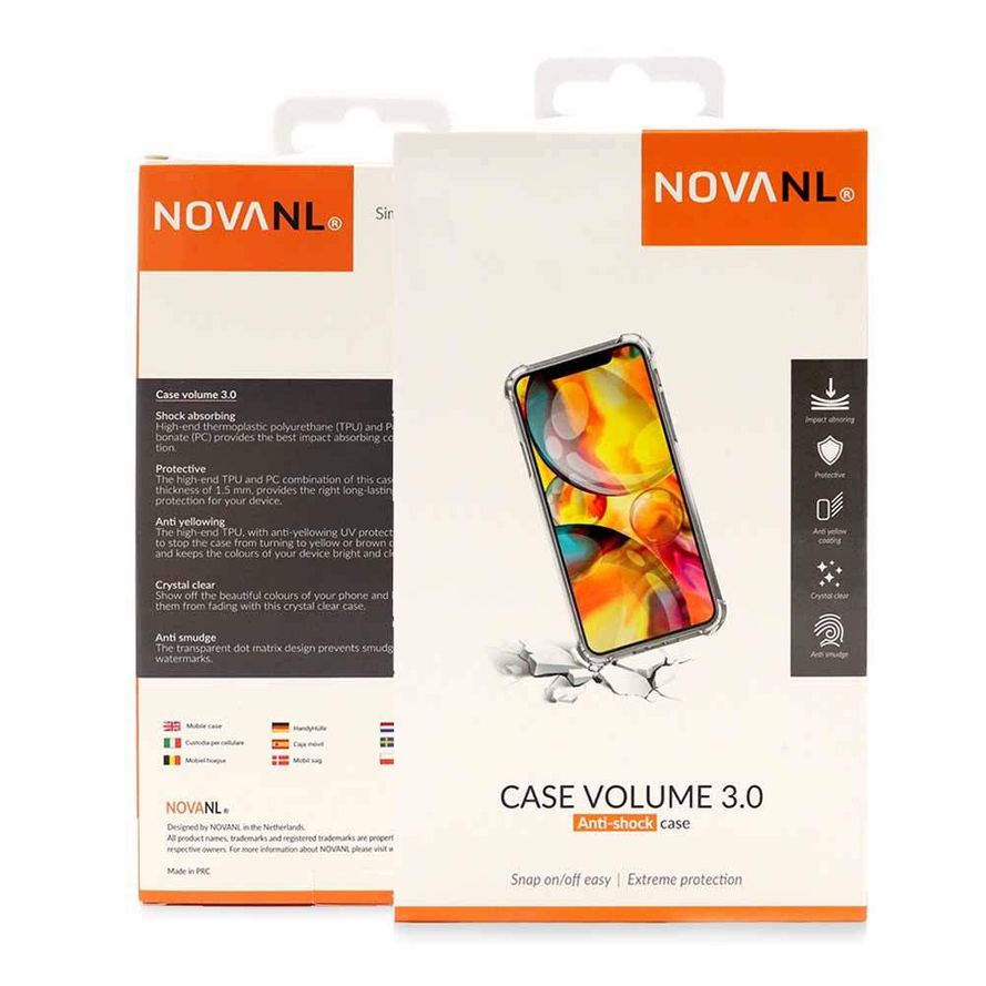 NovaNL TPU Volume 3.0 suojakotelo Apple iPhone 12 Mini - läpinäkyvä