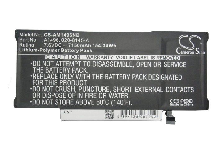 Macbook Air 13" 2013 2014 2015 2017 A1496 akku 7150 mAh