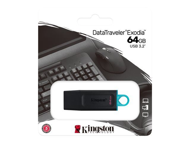 Kingston DataTraveler Exodia 64 GB USB -muistitikku USB3.2 Gen 1 Type-A