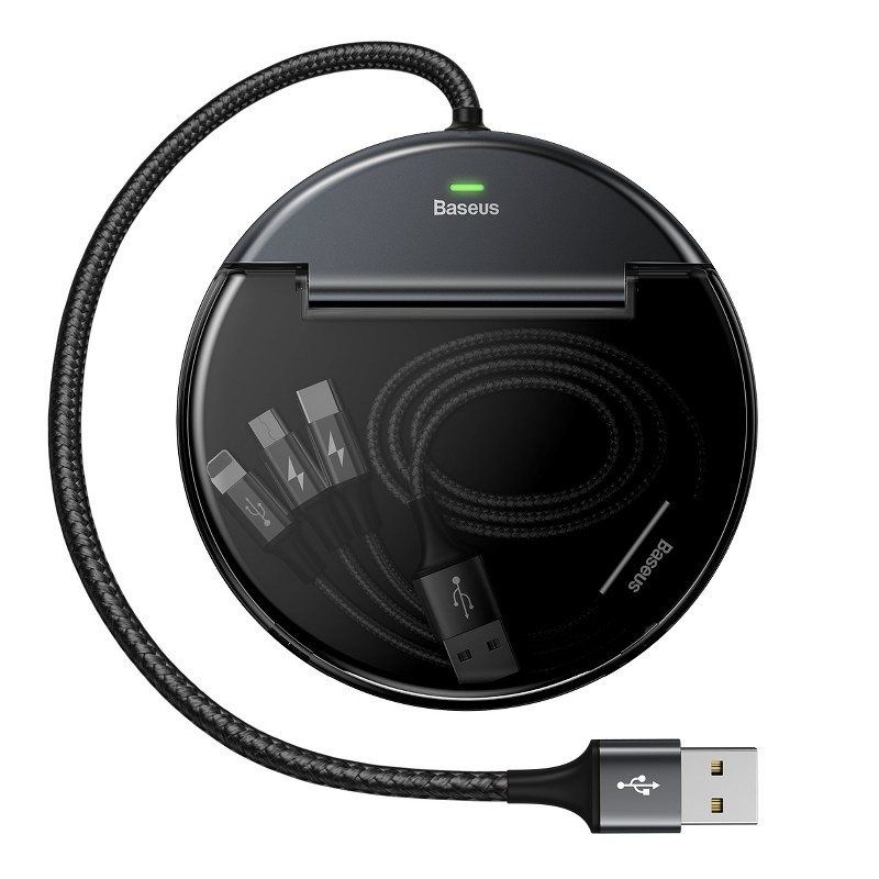 Baseus Car Sharing latausasema USB - Lightning + USB-C + Micro USB