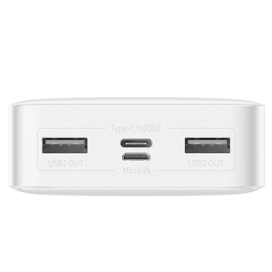 Baseus Powerbank Varavirtalähde Bipow 20000mAh -  2xUSB - USB-C 15W - Valkoinen