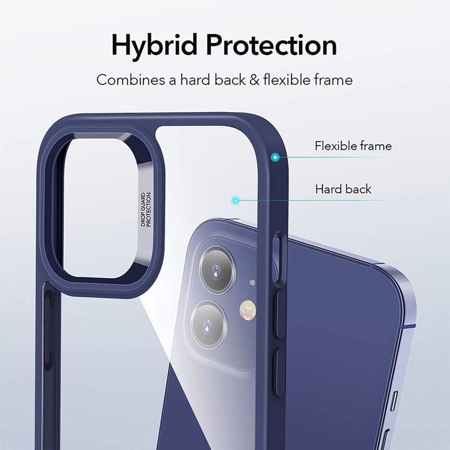 ESR Classic Hybrid Suojakotelo iPhone 12 Pro Max Musta / Läpinäkyvä