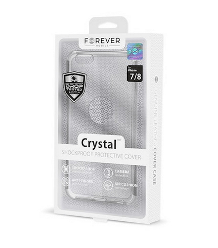 Forever Crystal suojakotelo iPhone X / iPhone Xs - läpinäkyvä