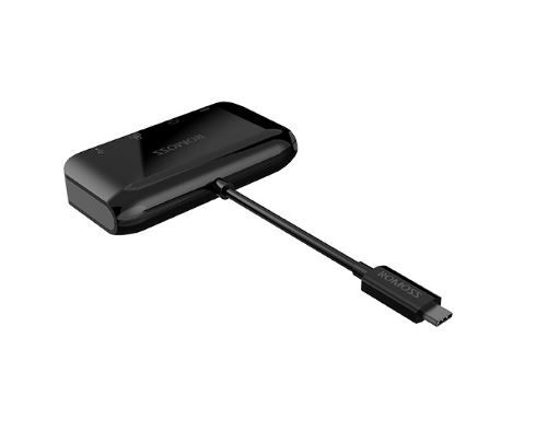 Romoss USB-C HDMI 4K, USB-A, Gigabit Ethernet, USB-A 3.0/F multiadapteri - musta