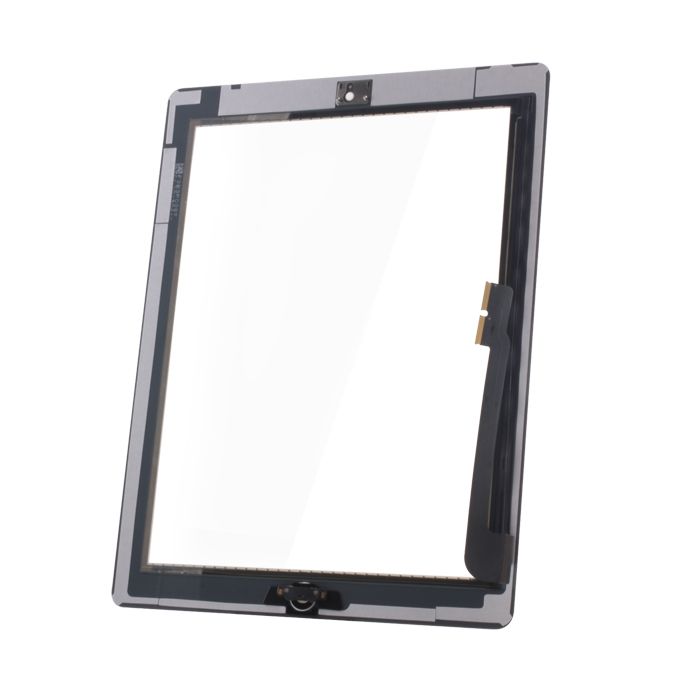 iPad 3 Kosketuspaneeli Digitizer Home napilla ja tarroilla - Valkoinen