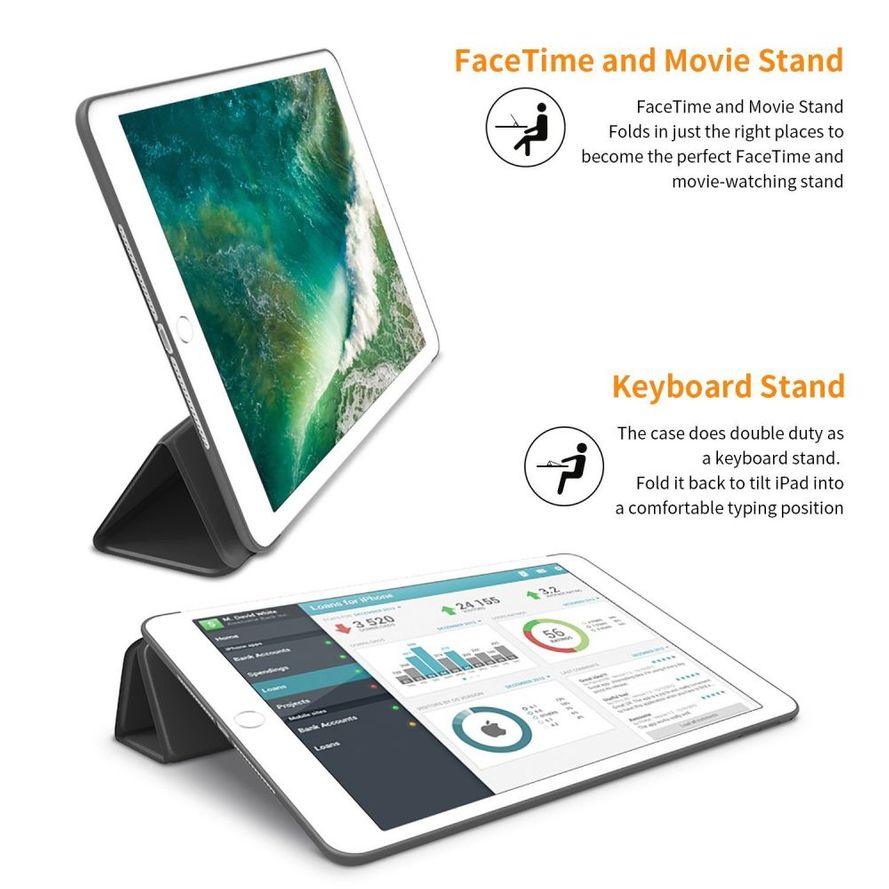 Tech-Protect Smartcase Apple iPad Air 2 Suojakuori - Musta