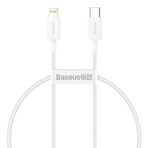 Baseus Superior PD USB-C - Lightning kaapeli 20W 0,25m - Valkoinen