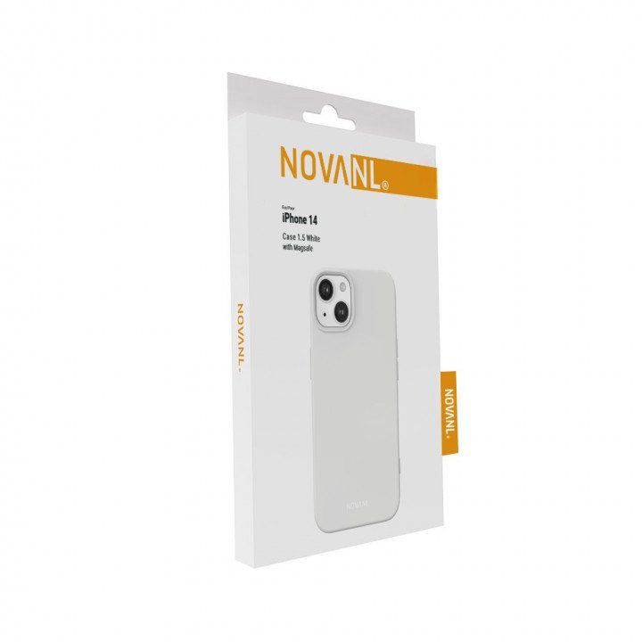 NovaNL 1.5 suojakotelo Apple iPhone 14 - Magsafe yhteensopiva - Valkoinen
