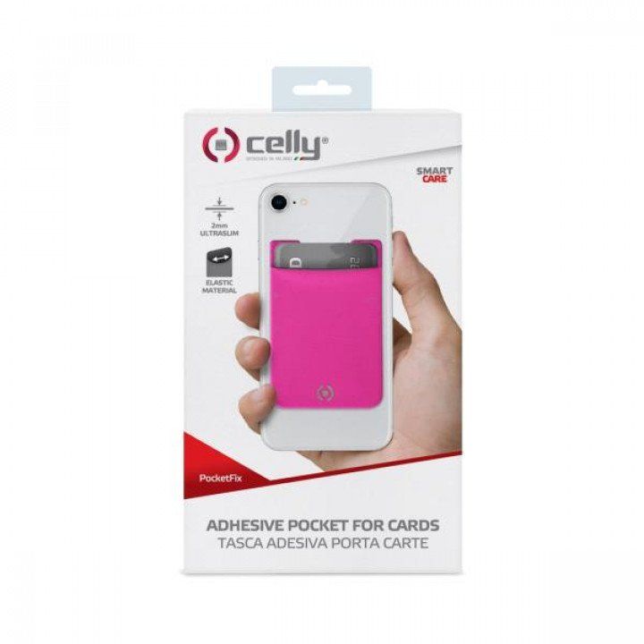 Celly korttipidike puhelimen takakanteen - Pinkki