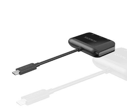 Romoss USB-C / HDMI 4K & USB-A 3.0/F Multiport adapteri - musta