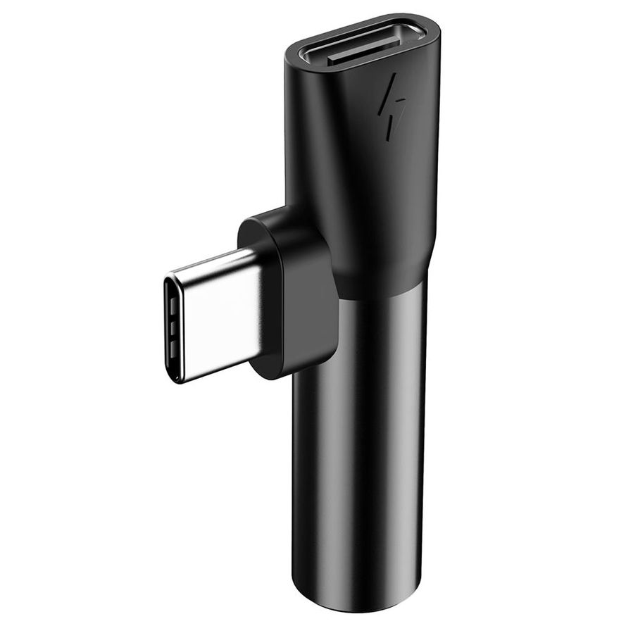 Baseus USB-C - 3,5mm kuulokeadapteri latausliittimellä - Musta