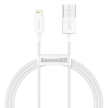 Baseus Lightning - kaapeli 1m 2.4A - valkoinen