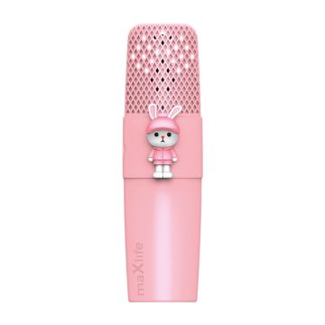 Maxlife MXBM-500 Lasten Bluetooth langaton karaoke mikrofoni / kaiutin - pinkki