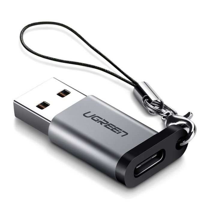 Ugreen USB A uros - USB-C adapteri, harmaa