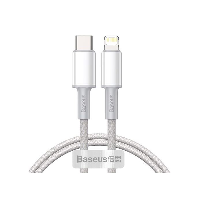 Baseus High Density USB-C - Lightning 20W PD Latauskaapeli 1m - Valkoinen