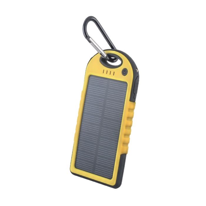 Setty Aurinkokenno Power Bank vara-akku taskulampulla - 5000 mAh - Keltainen Setty Aurinkokenno Power Bank vara-akku taskulampulla - 5000 mAh - Keltainen