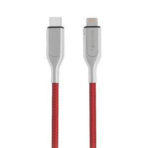 Forever Core Ultranopea MFI USB Type-C / Lightning, 2,4A lataus- ja synkronointikaapeli 1,5m, punainen